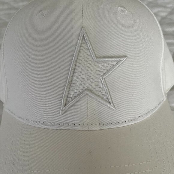 Golden Goose White Cream Adjustable Baseball Hat Cap With Star NWOT - Picture 7 of 16